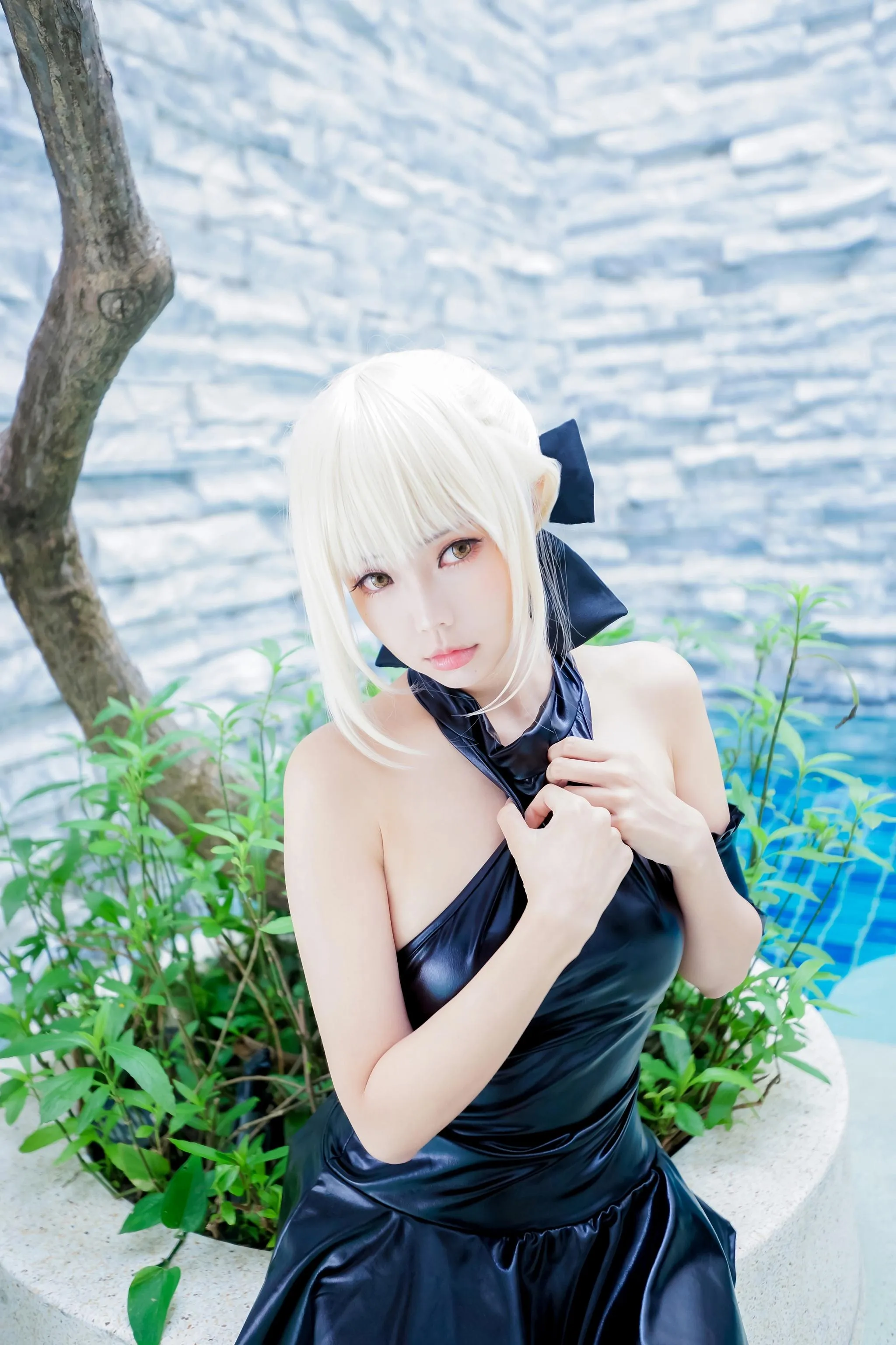 ElyEE子 – NO.37 黑皮泳裙 [15P]插图4